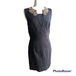 Ted Baker London jewel neckline little black dress large